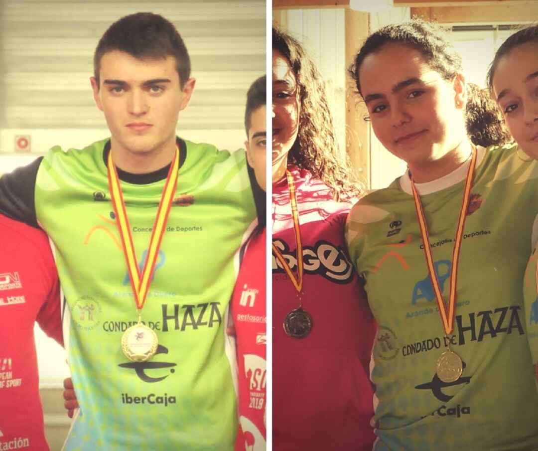 Adrián Calvo y Candela Esteban (d)