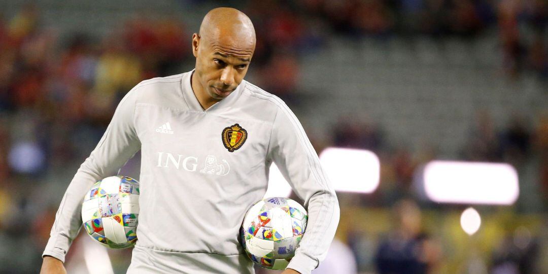 Thierry Henry, durante un entrenamiento con Bélgica