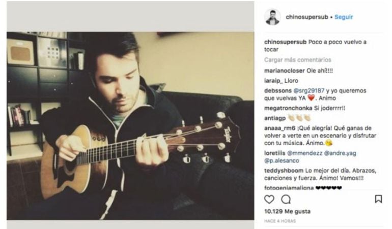 José Chino de Supersubmarina: “Poco a poco vuelvo a tocar”