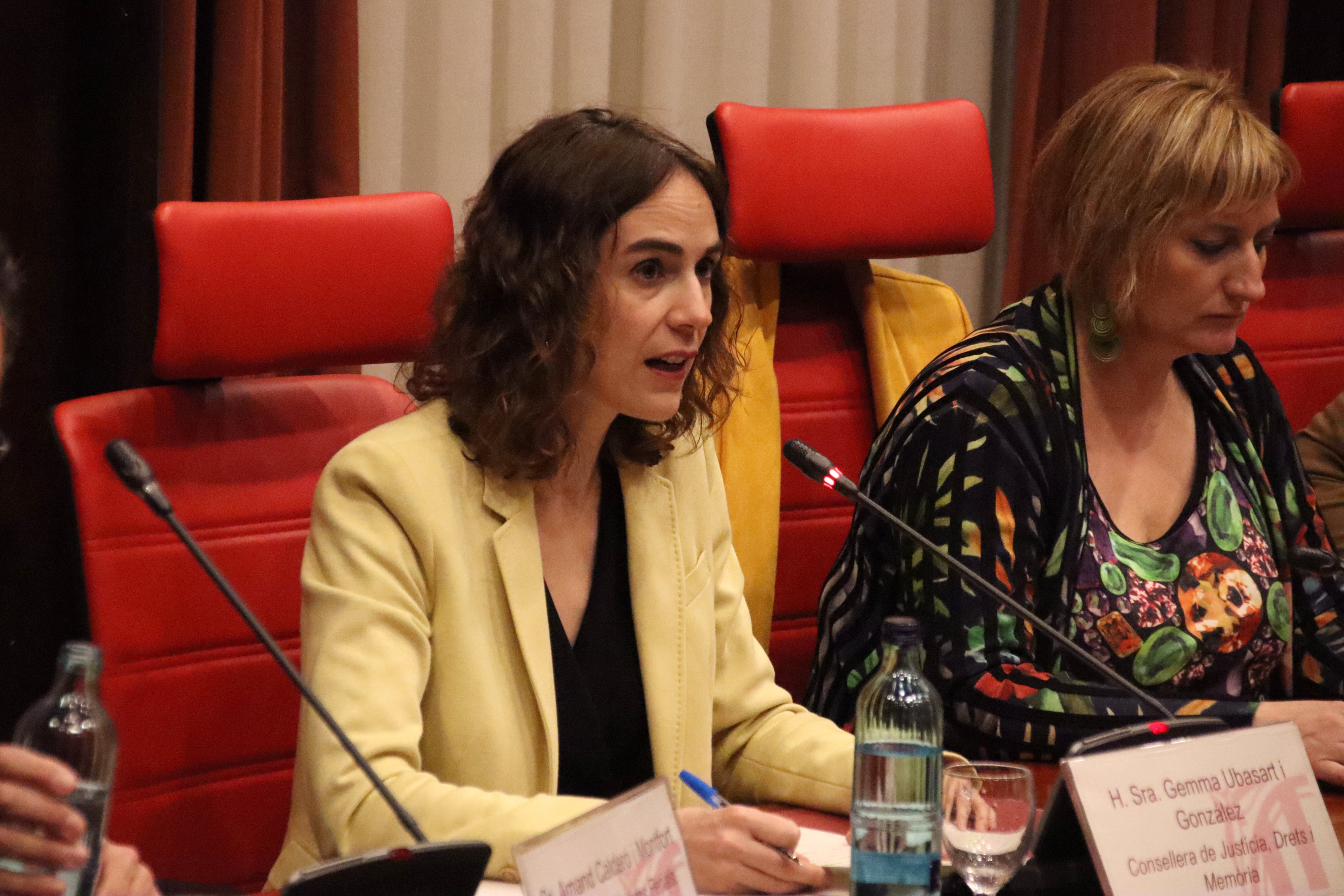 La consellera de Justícia, Gemma Ubasart, assegura que el reclús que va matar una cuinera tenia una evolució &quot;favorable&quot; i res feia preveure el seu atac. Foto Mariona Puig