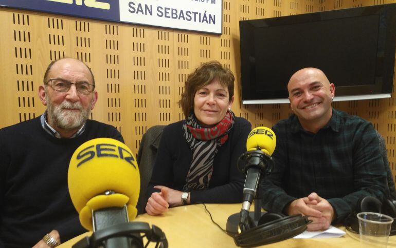 Alberto Blanco, Mertxe Jiménez y Luix Intxauspe