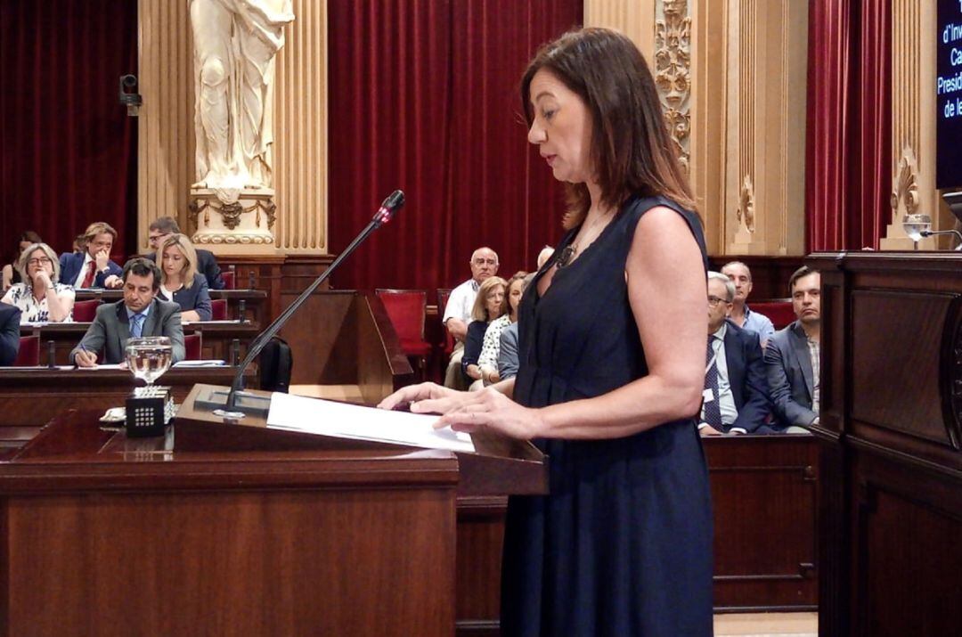 Francina Armengol en su discurso de investidura