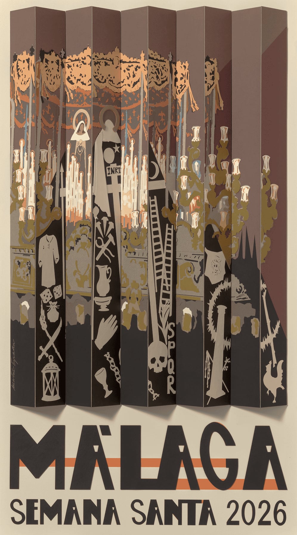 Cartel anunciador de la Semana Santa de Málaga 2026