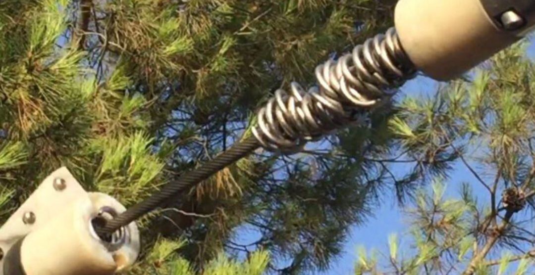 Estado en el que se encontraba el muelle de la tirolina