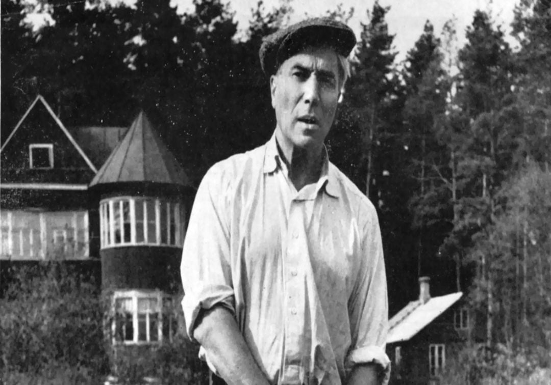 Pasternak, en su dacha de Peredélkino, 1951.