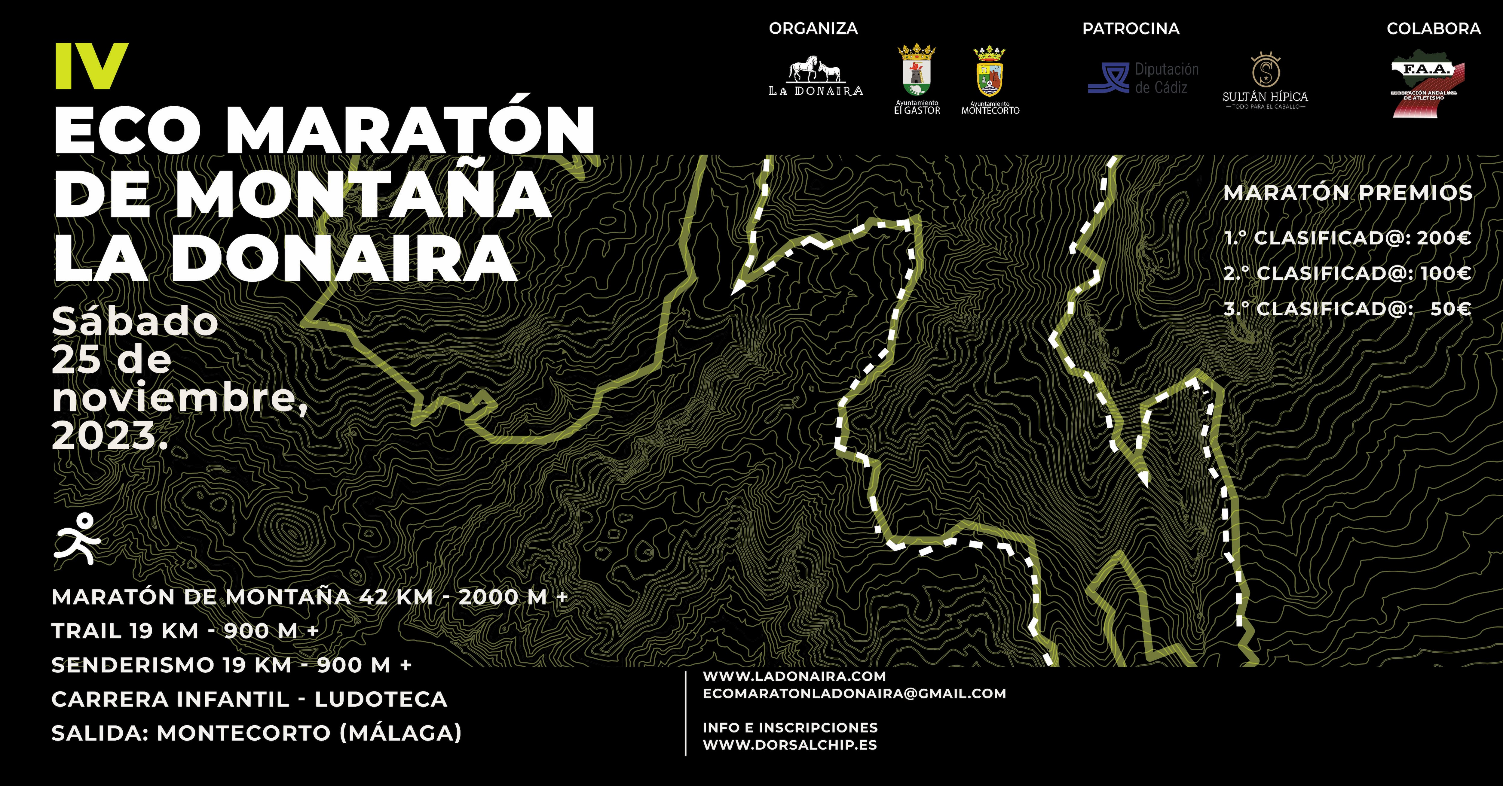 Cartel anunciador de la IV Eco Maratón La Donaria que se celebra este 25 de noviembre