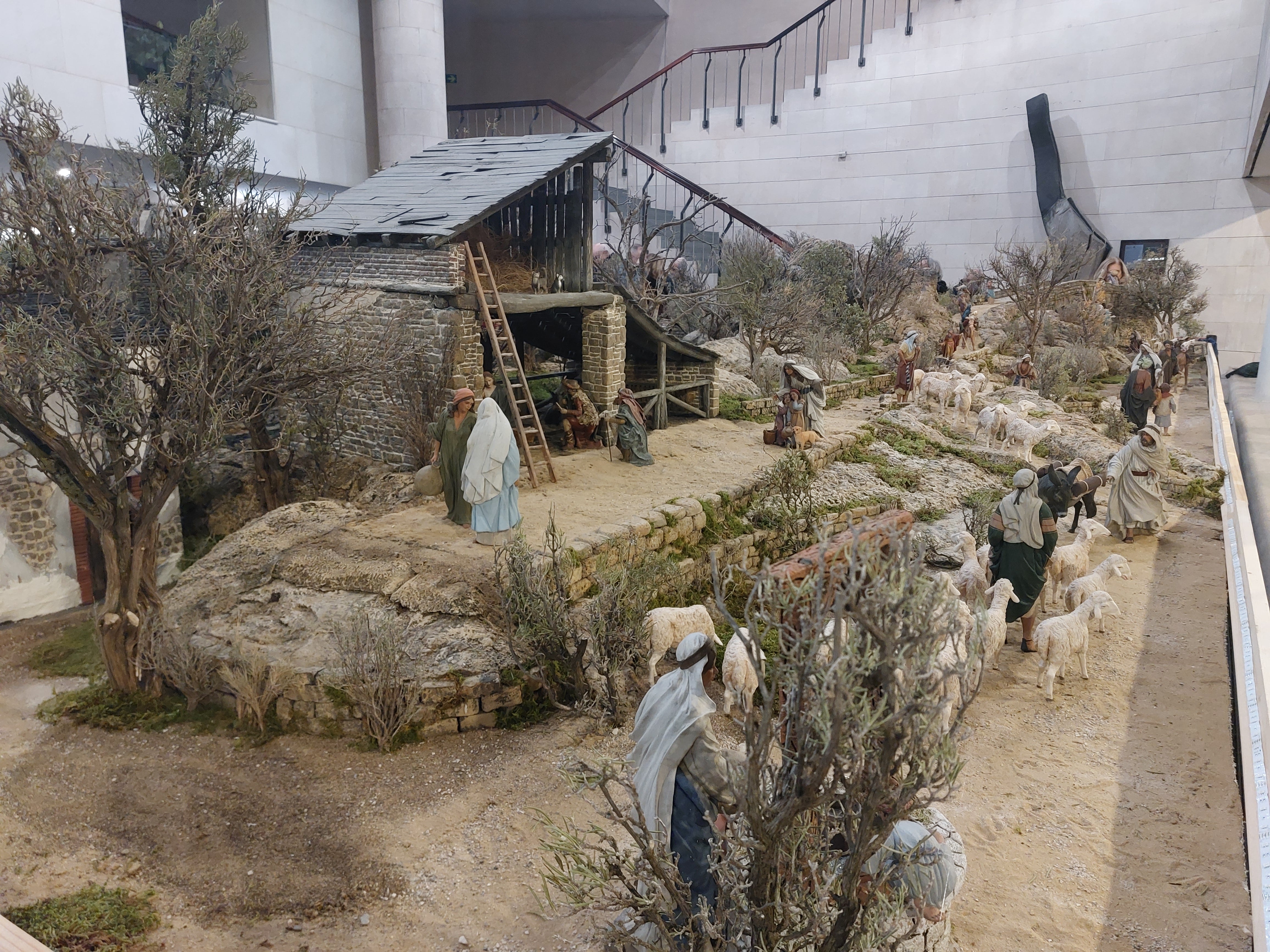 Belén instalado en la sede de la Diputación Provincial de Huesca