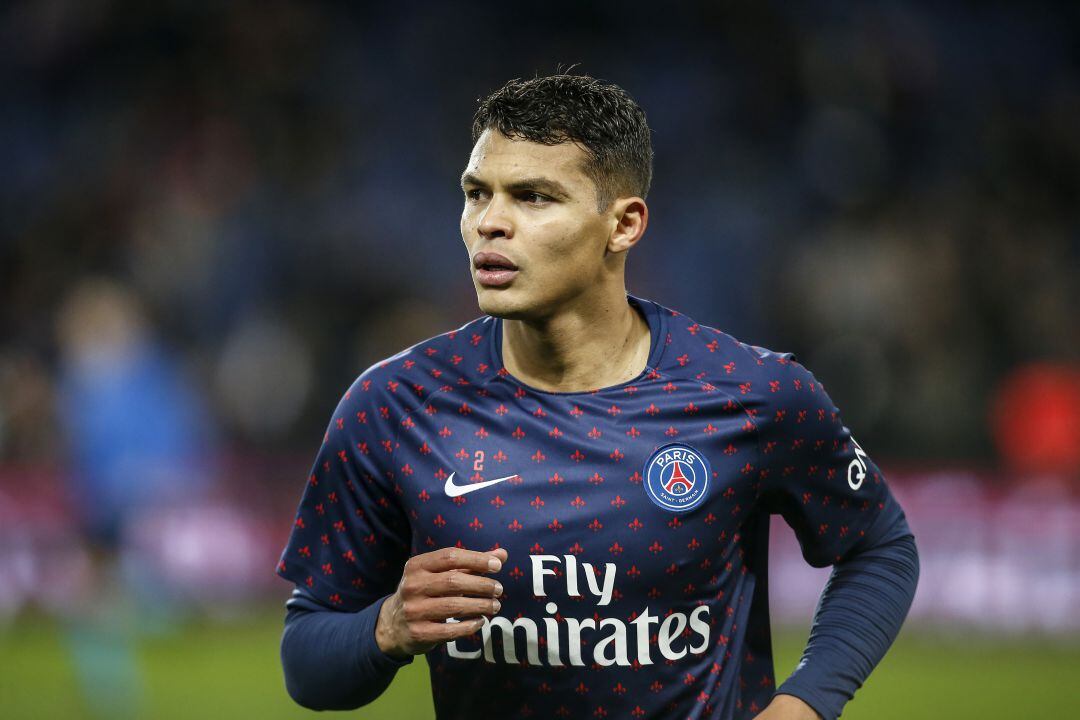 Thiago Silva, durante un partido de la liga francesa. 