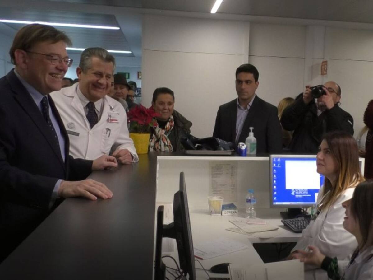 El President de la Generalitat visita la remodelación de las urgencias del Hospital General