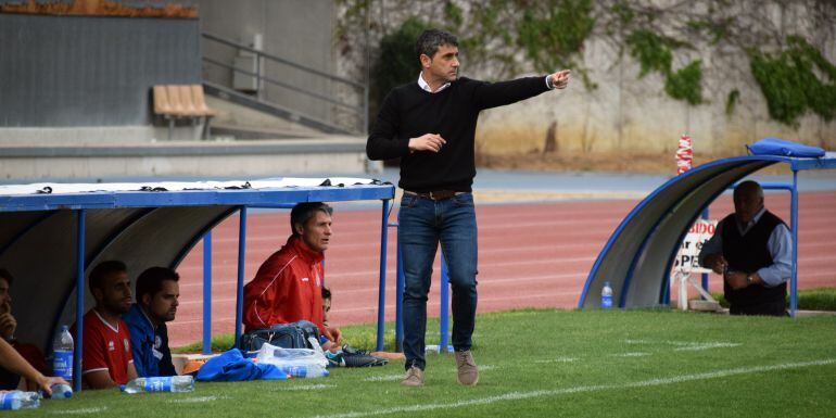 Pepe Masegosa durante el partido en Chapín