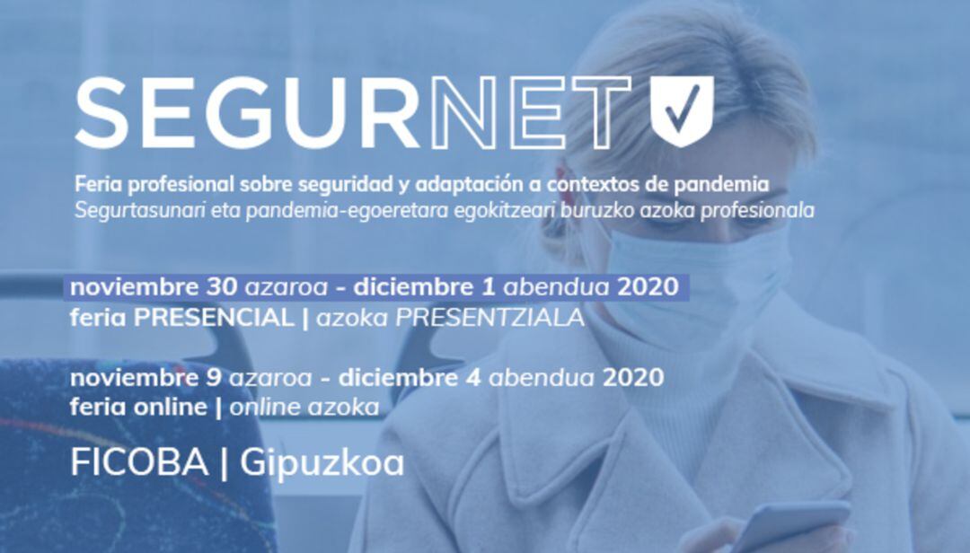 Cartel de presentación de la feria Segurnet