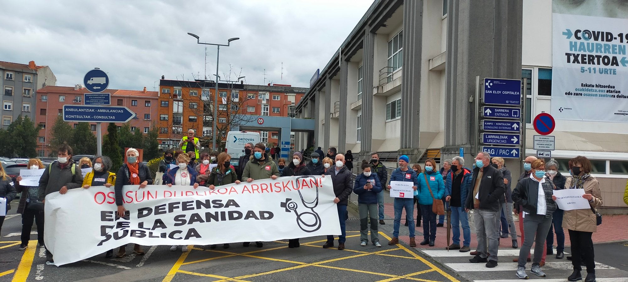 14-03-2022 Cadena humana ante el Hospital de San Eloy en Barakaldo (Bizkaia)
SOCIEDAD ESPAÑA EUROPA PAÍS VASCO
BERRI-OTXOAK
