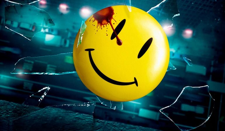 La famosa Smiley Face de los comics de Watchmen.