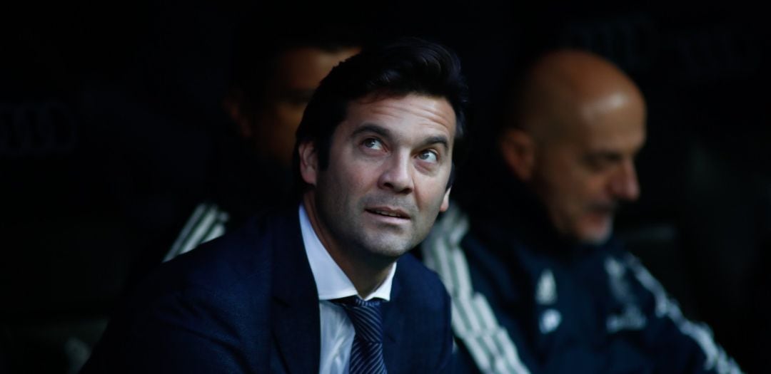 Solari, durante el partido de Balaídos 