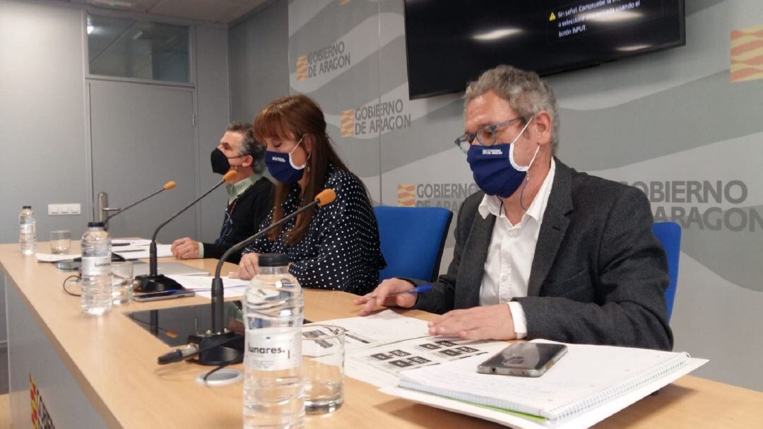 Rueda de prensa del Gobierno de Aragón en la que se ha informado de la situación sanitaria en la comunidad autónoma 