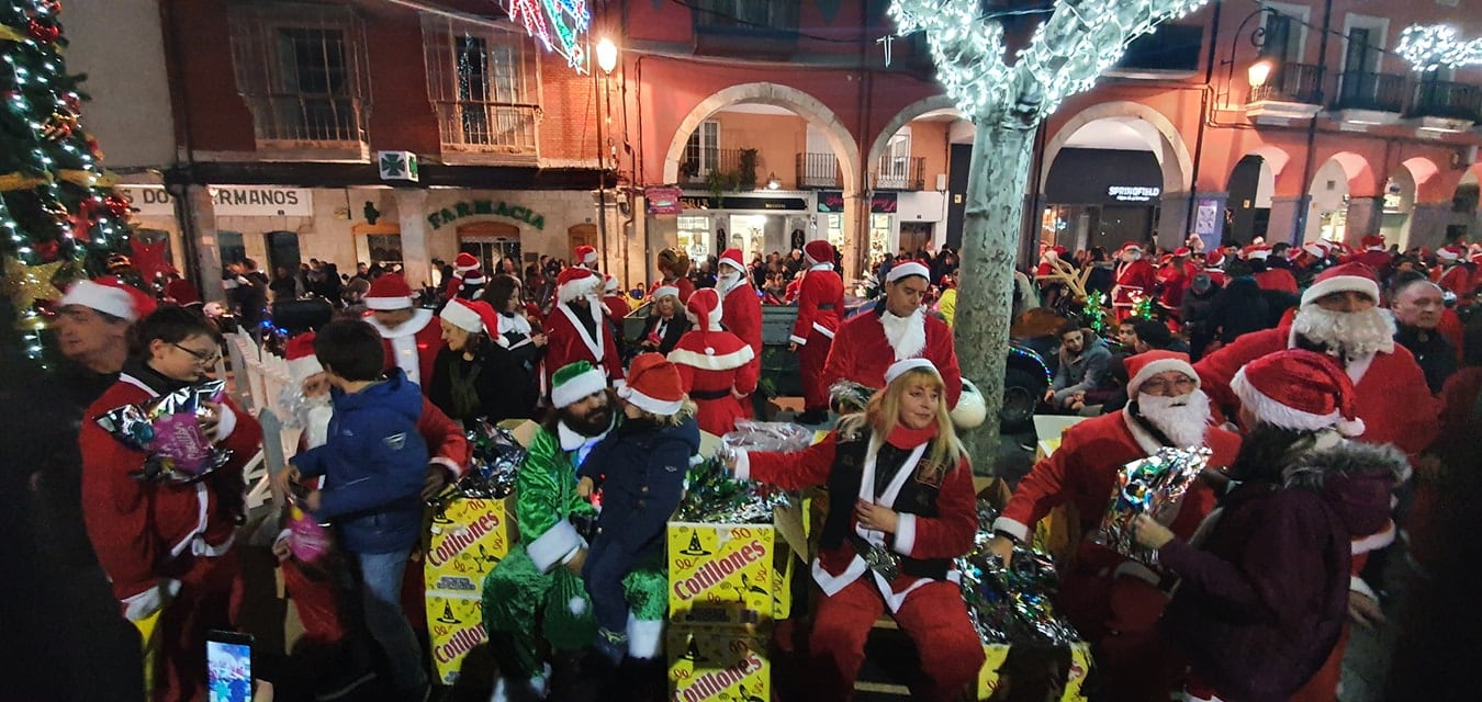 Los papá noeles, en la Plaza Mayor