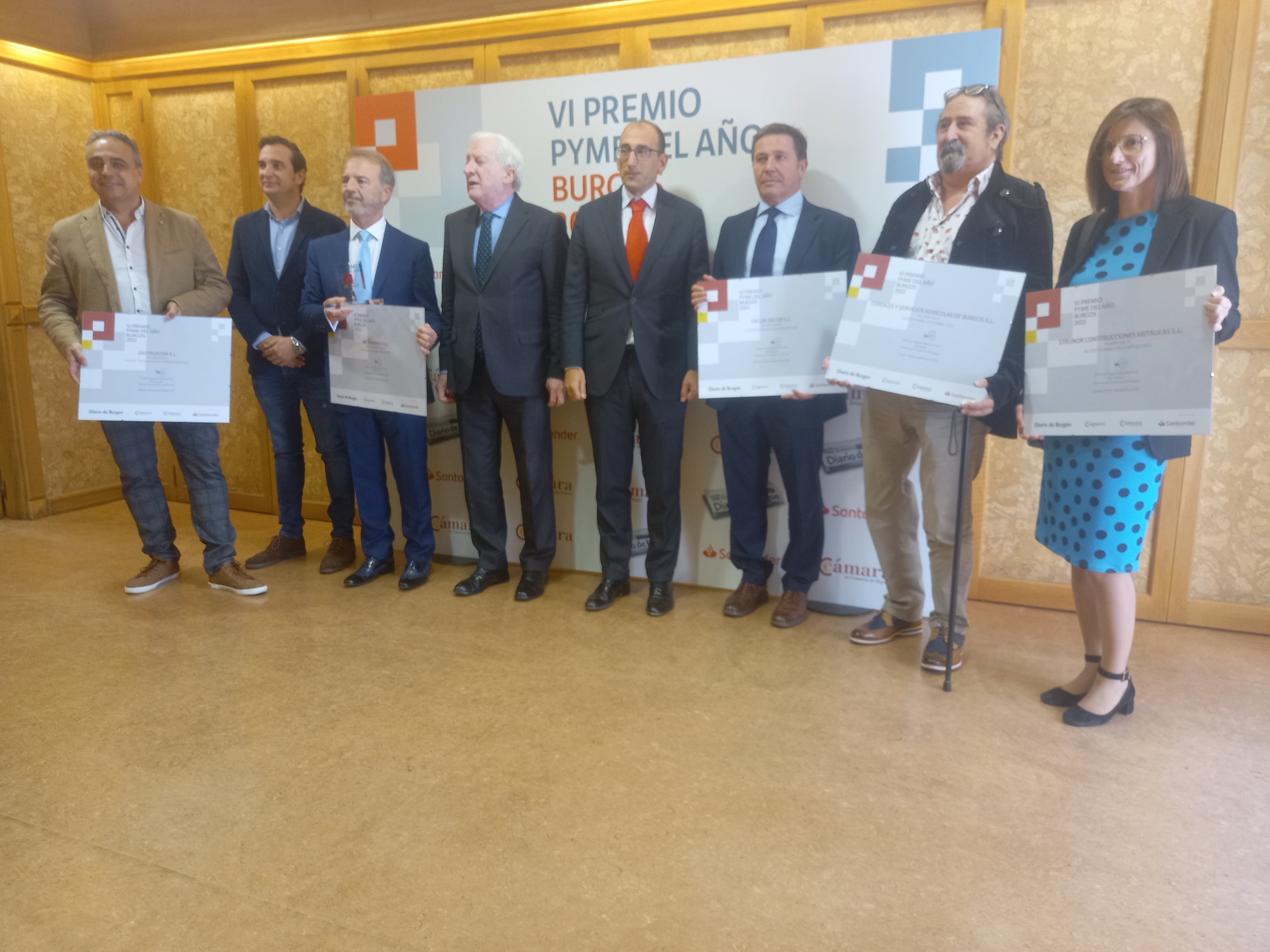 Los galardonados de los premios Pyme Burgos 2022