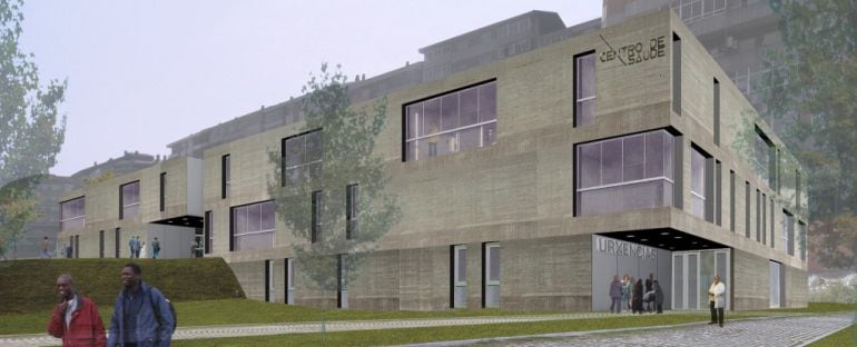 Maqueta con el aspecto final del centro de salud