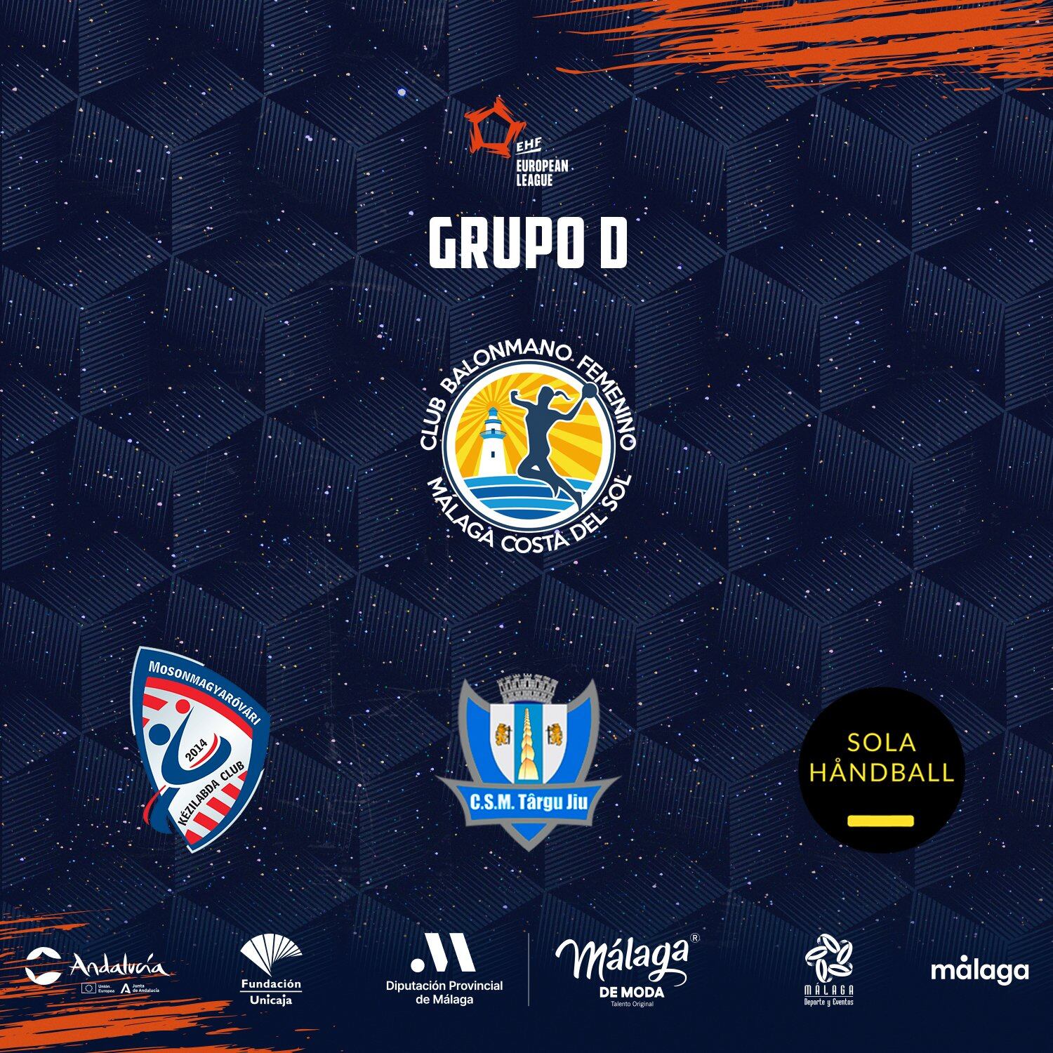 Cartel con los escudos de los equipos del grupo D