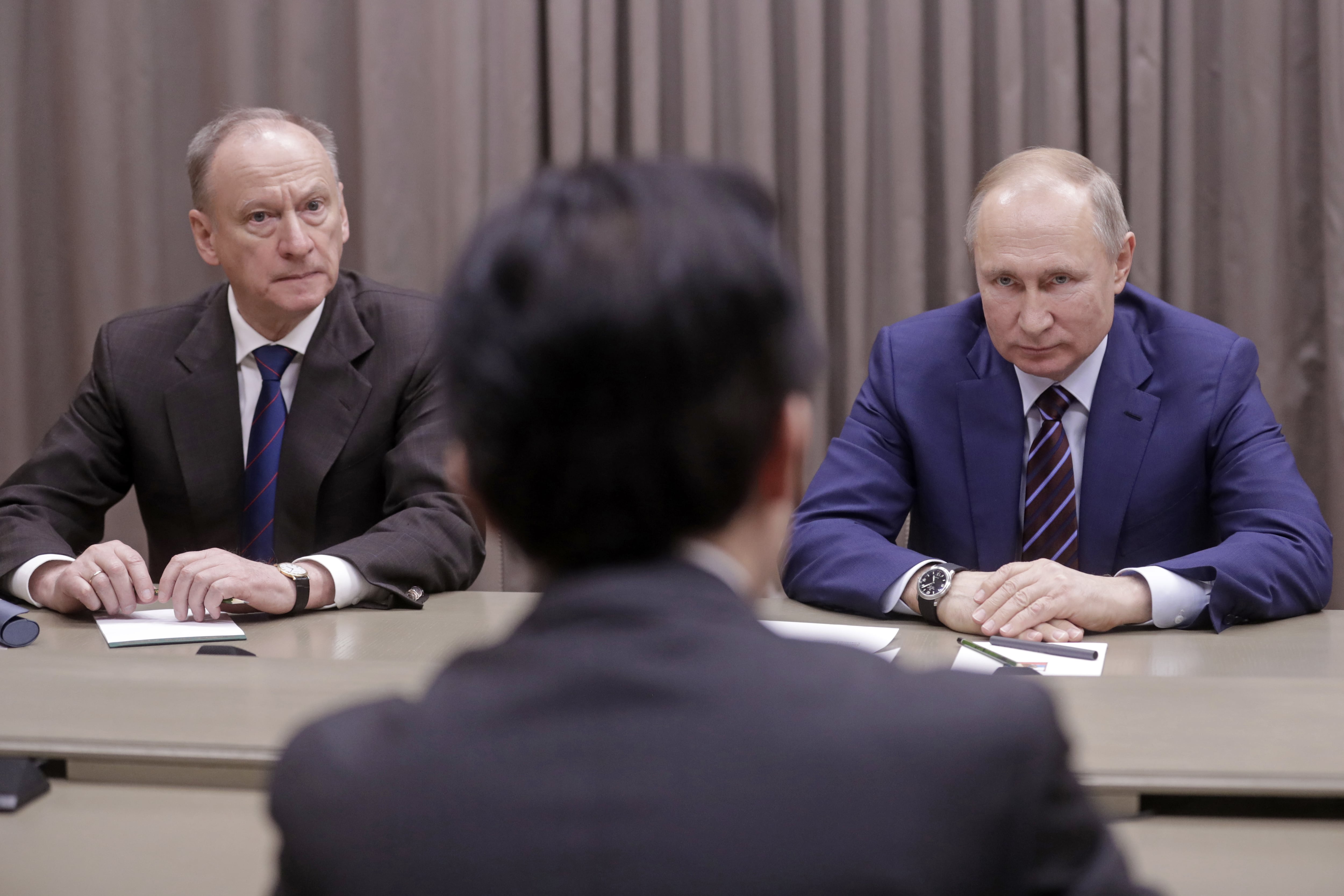 Vladimir Putin junto a Nikolai Patrushev