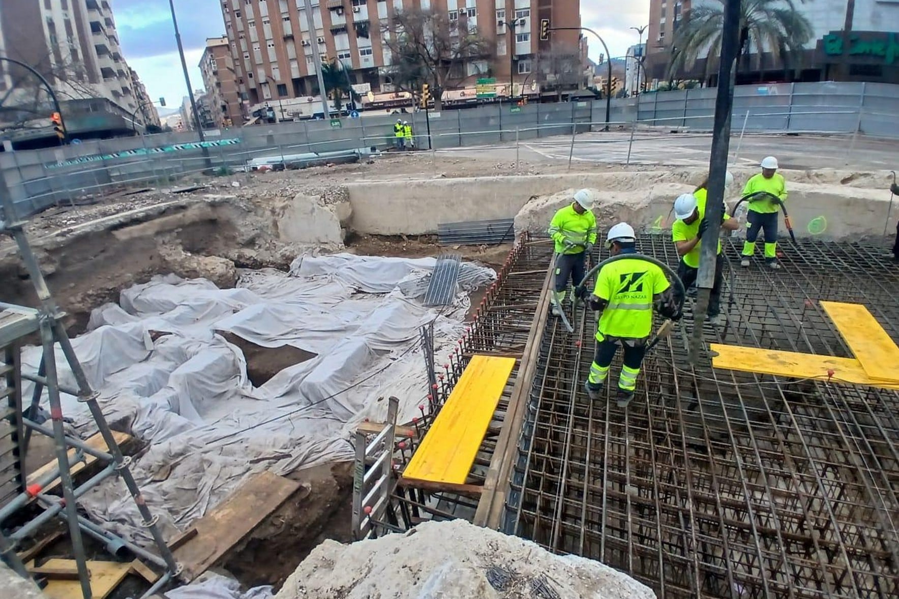 Obras del metro de Málaga