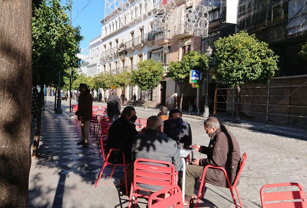 Una terraza del centro de Jerez