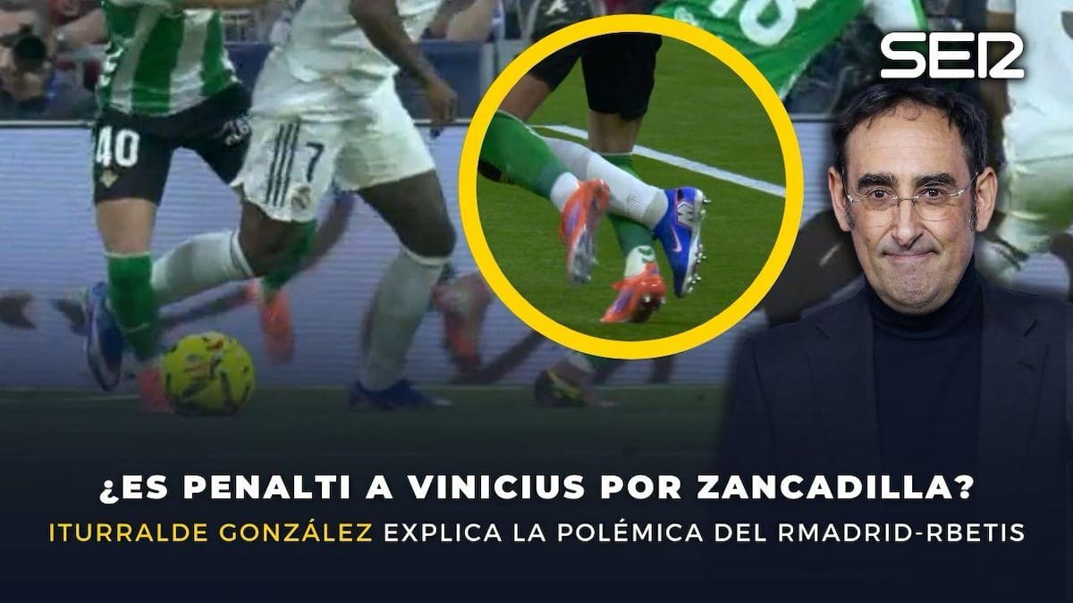¿Era penalti de Ángel Ortiz sobre Vinicius? Iturralde González explica la jugada polémica del Madrid-Betis