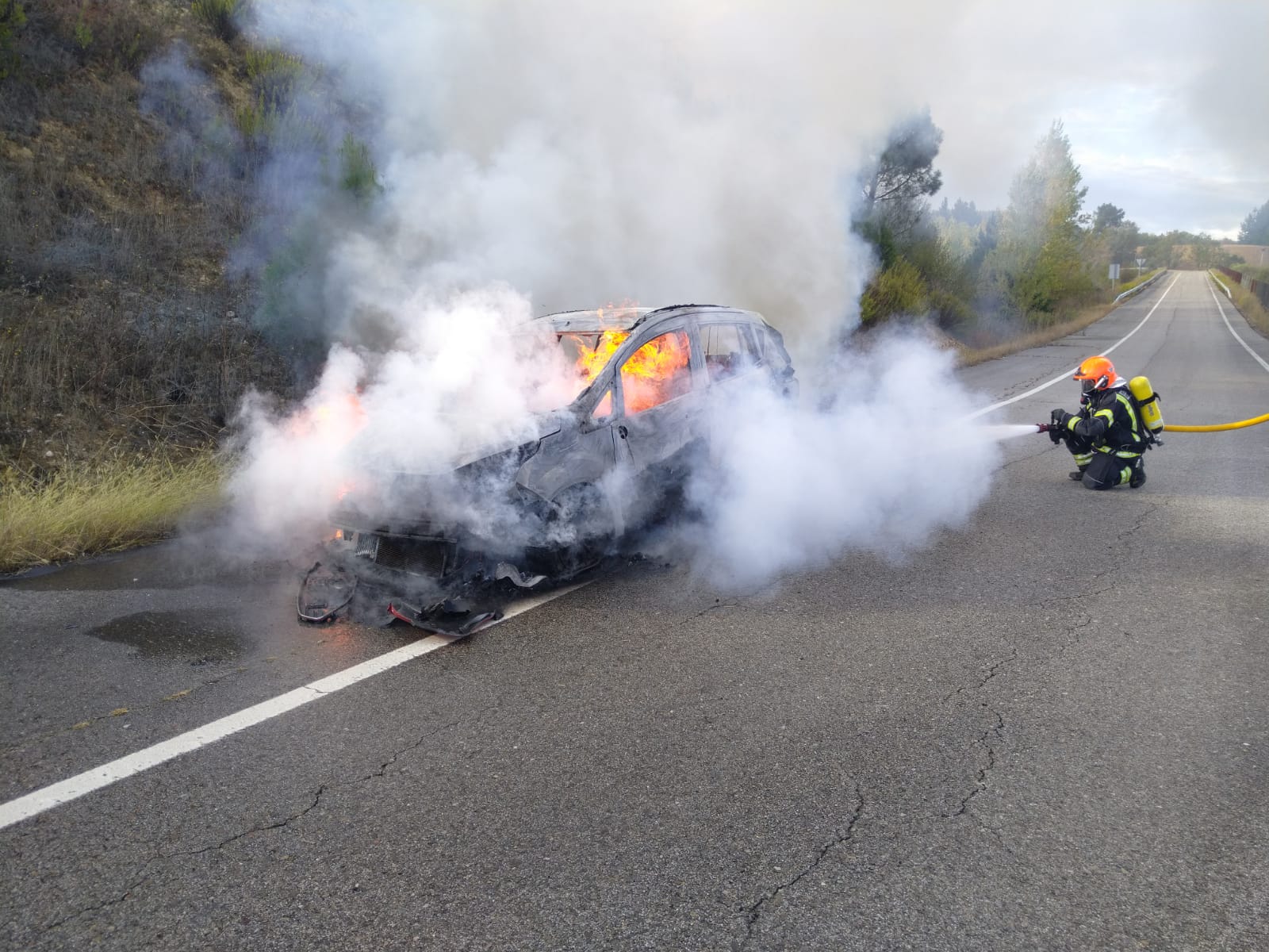 Los bomberos en acción