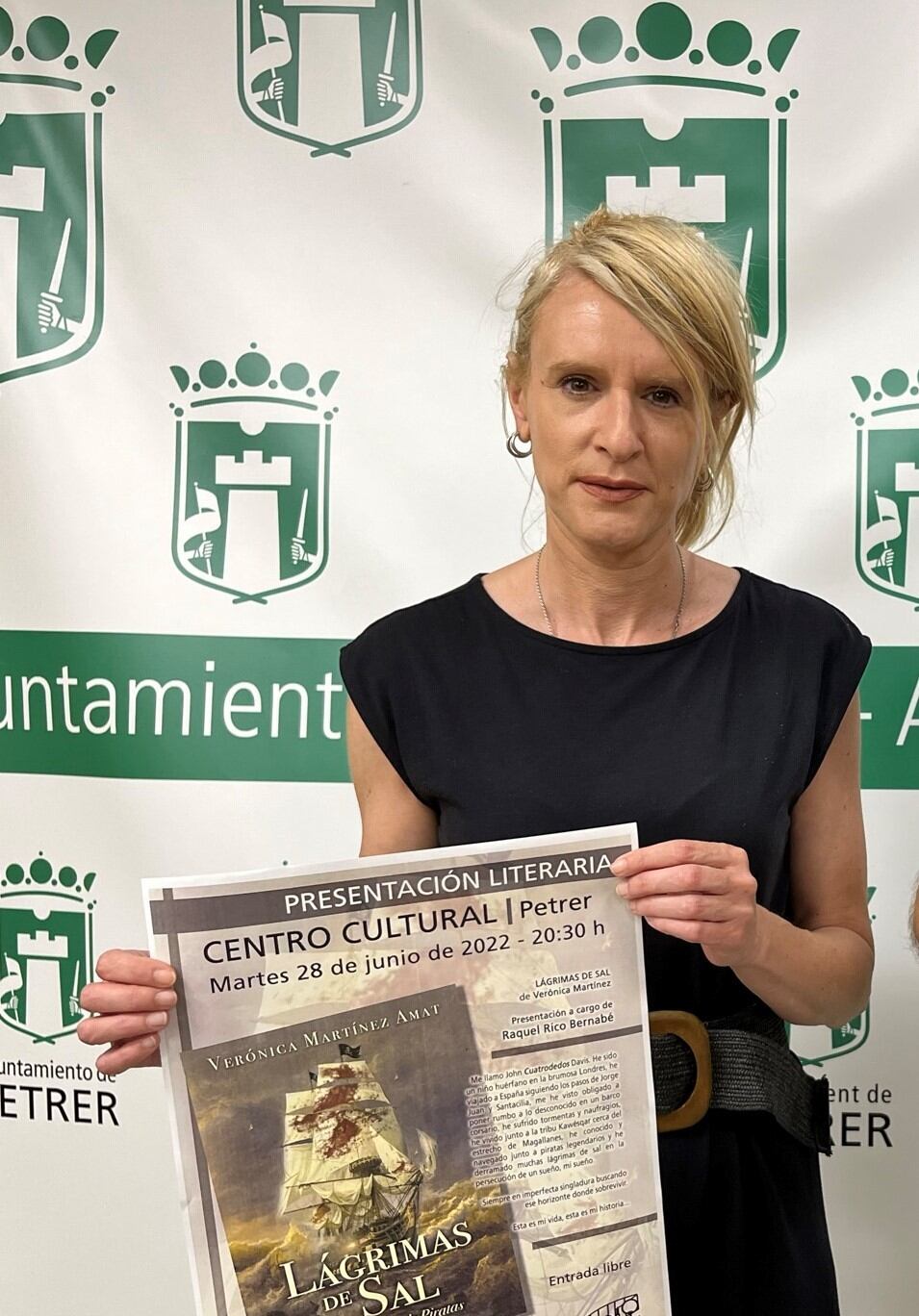 Verónica Martínez, durante la presentación de su nueva novela