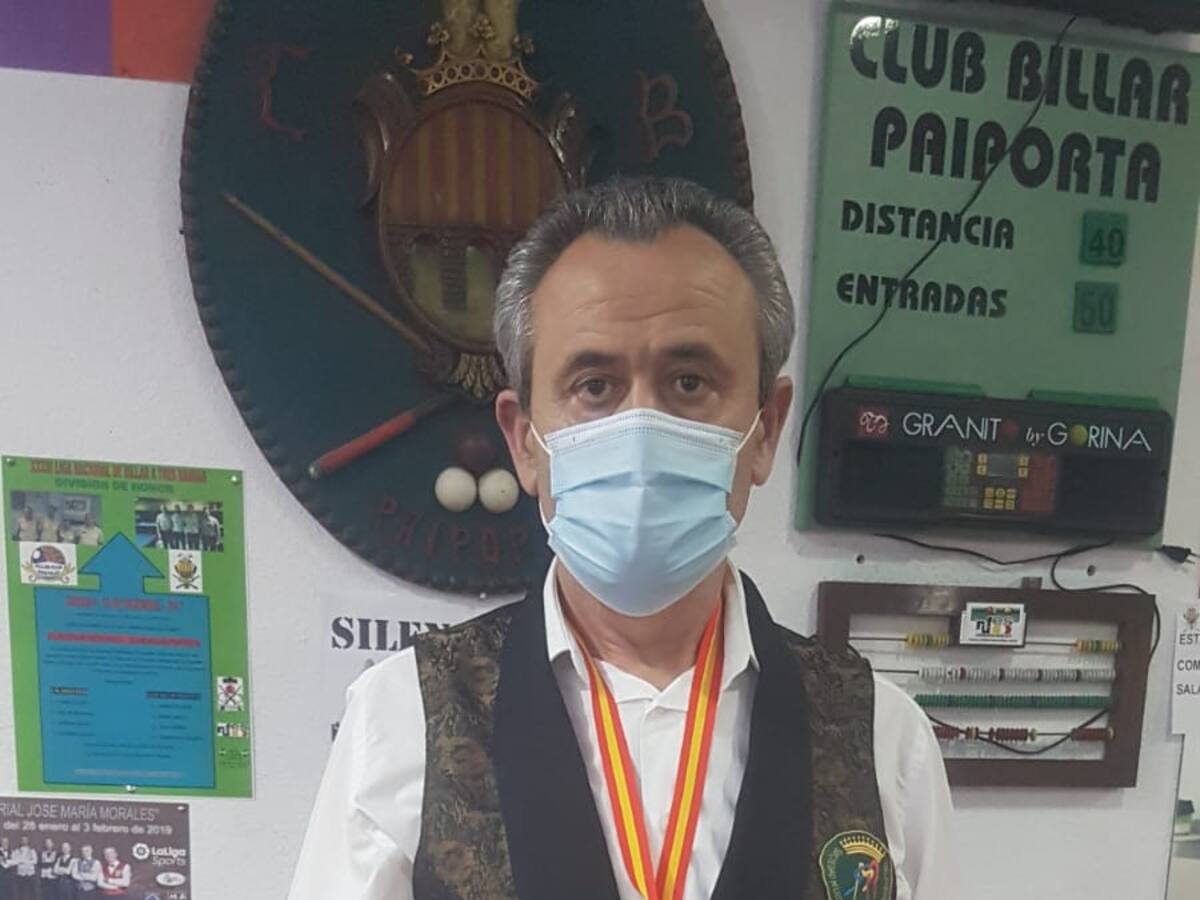 Carmelo Garcés, medalla de bronce en el Campeonato de España de billar