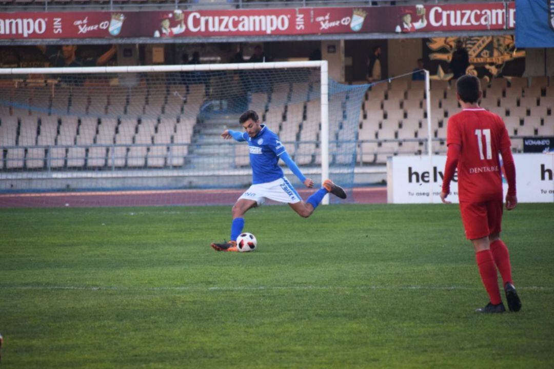 Rodri, durante un partido en Chapín esta temporada