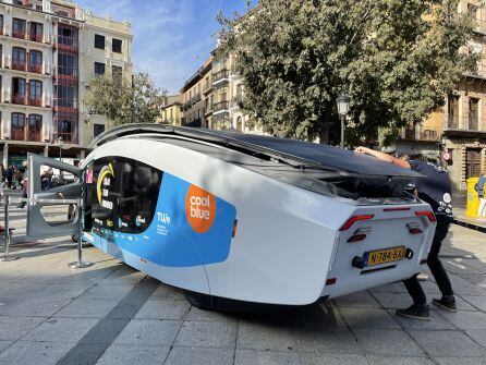 La autocaravana tiene forma de lágrima para ser más aerodinámica