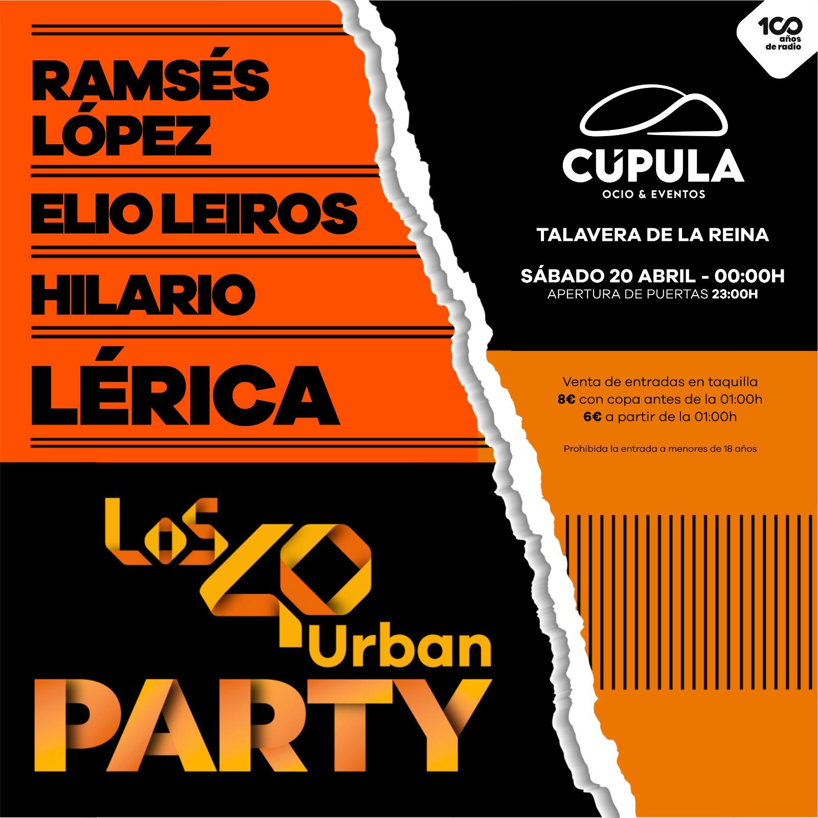 Los 40 Urban Party llegan a Talavera el próximo sábado 20 de abril. El evento será en la Cúpula, en la plaza de toros La Caprichosa.