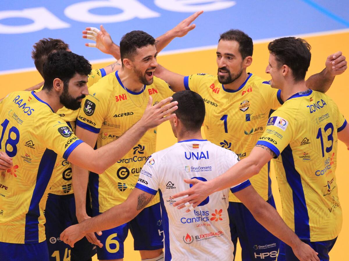 El CV Guaguas hace historia y pasa a la siguiente ronda de la Champions (3-1)