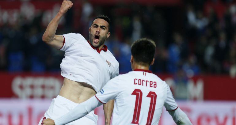 Iborra celebra su gol ante el Athletic