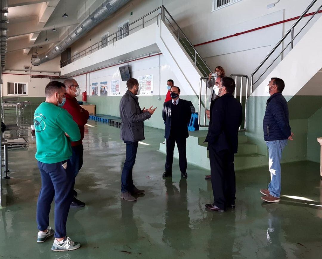 Un momento de la visita.