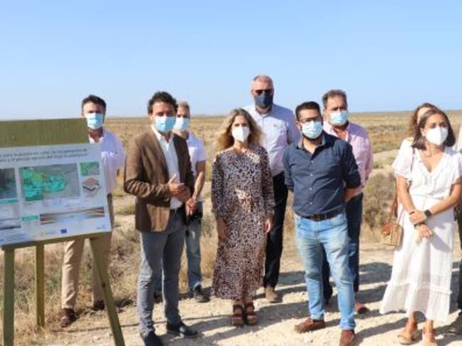 Ana Mestre durante su visita a Trebujena