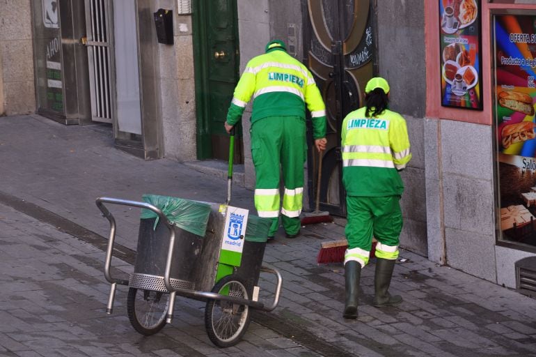 Trabajadores de la limpieza de Madrid