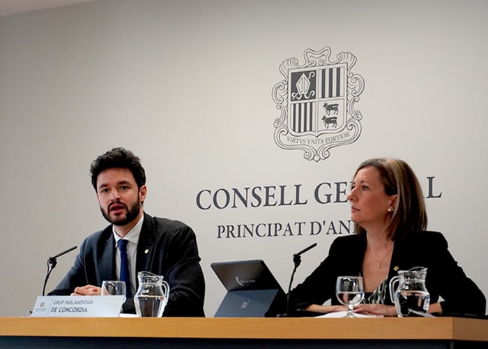 Roda de premsa de Concòrdia per presentar l&#039;esmena a la totalitat al pressupost del 2025