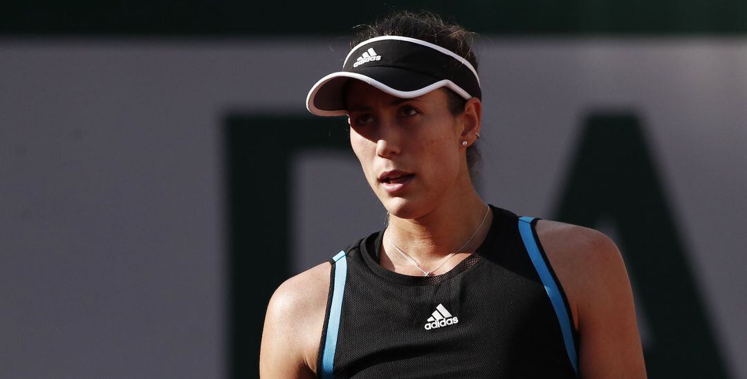 Muguruza, durante su partido ante Stephens