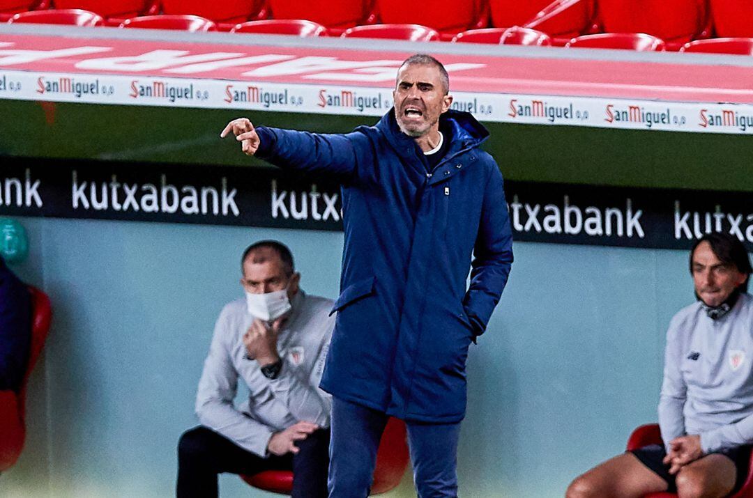 Gaizka Garitano, head coach of Athletic Club,during the Spanish league, La Liga Santander, football match played between Athletic Club and Real Club Celta de Vigo at San Mames stadium on December 04, 2020 in Bilbao, Spain. AFP7 
 