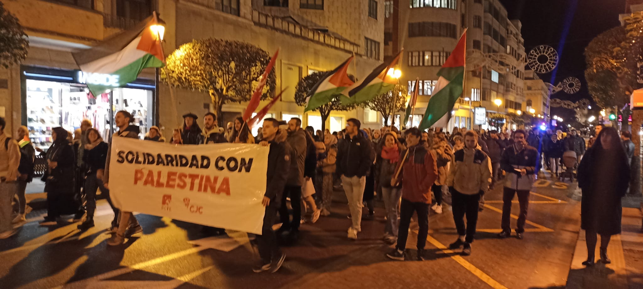 Manifestación en solidaridad con Palestina en Burgos