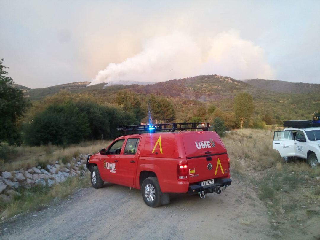 Continúa el incendio del Real Sitio de San Ildefonso