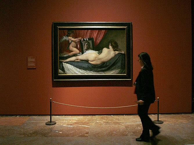 &#039;La venus del espejo&#039;, estrella de la exposición sobre Velázquez que los Reyes han inaugurado.