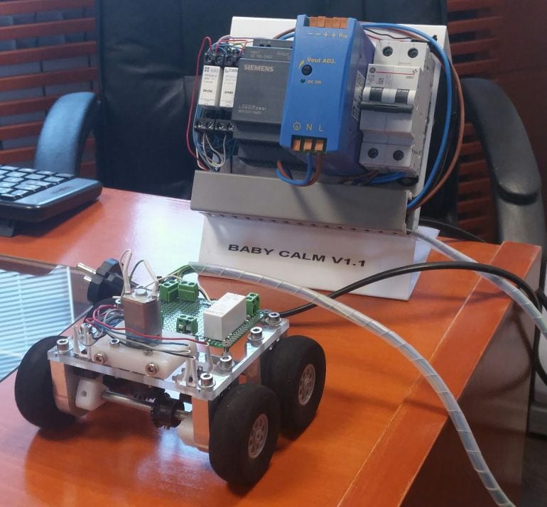 Baby Calm V1.1, el prototipo creado para mecer los carritos de los bebés