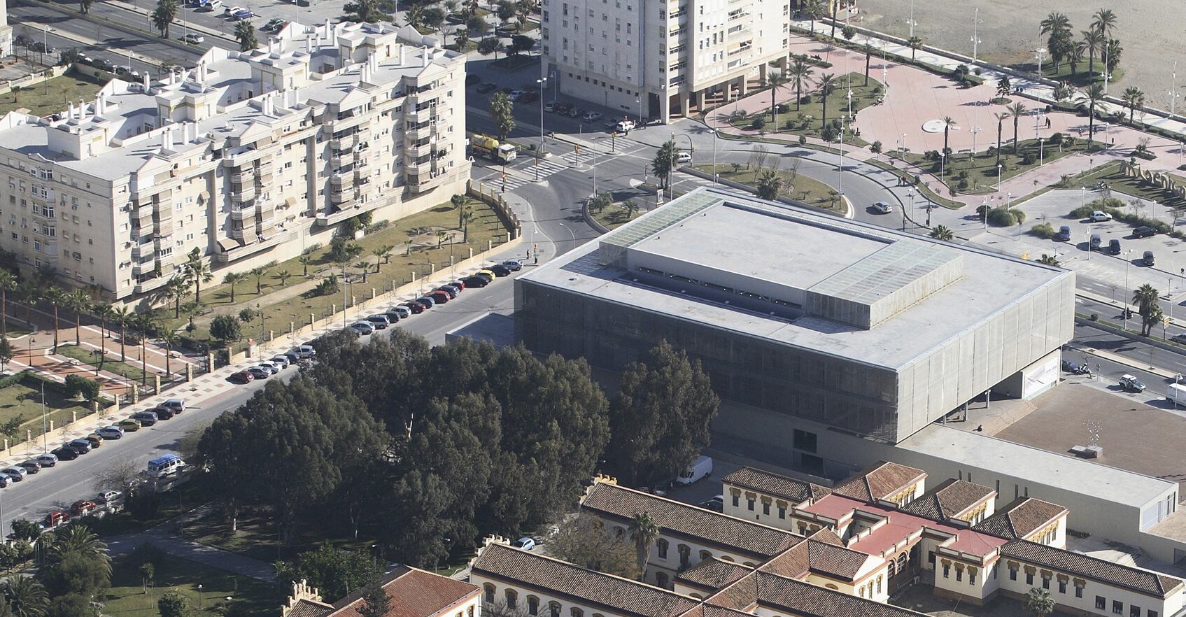 Tejado del edificio principal de la Diputación de Málaga