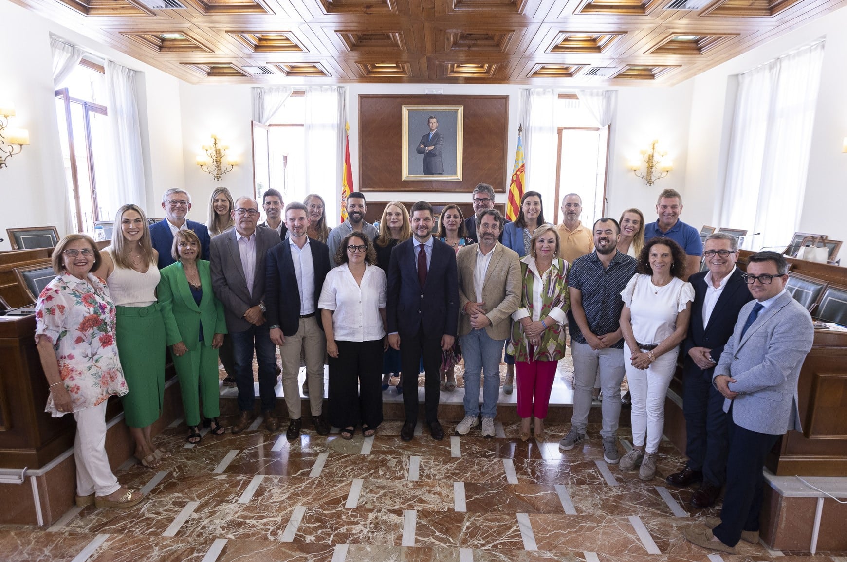Corporación municipal de 2019 a 2023 durante el pleno de despedida este miércoles 14 de junio.