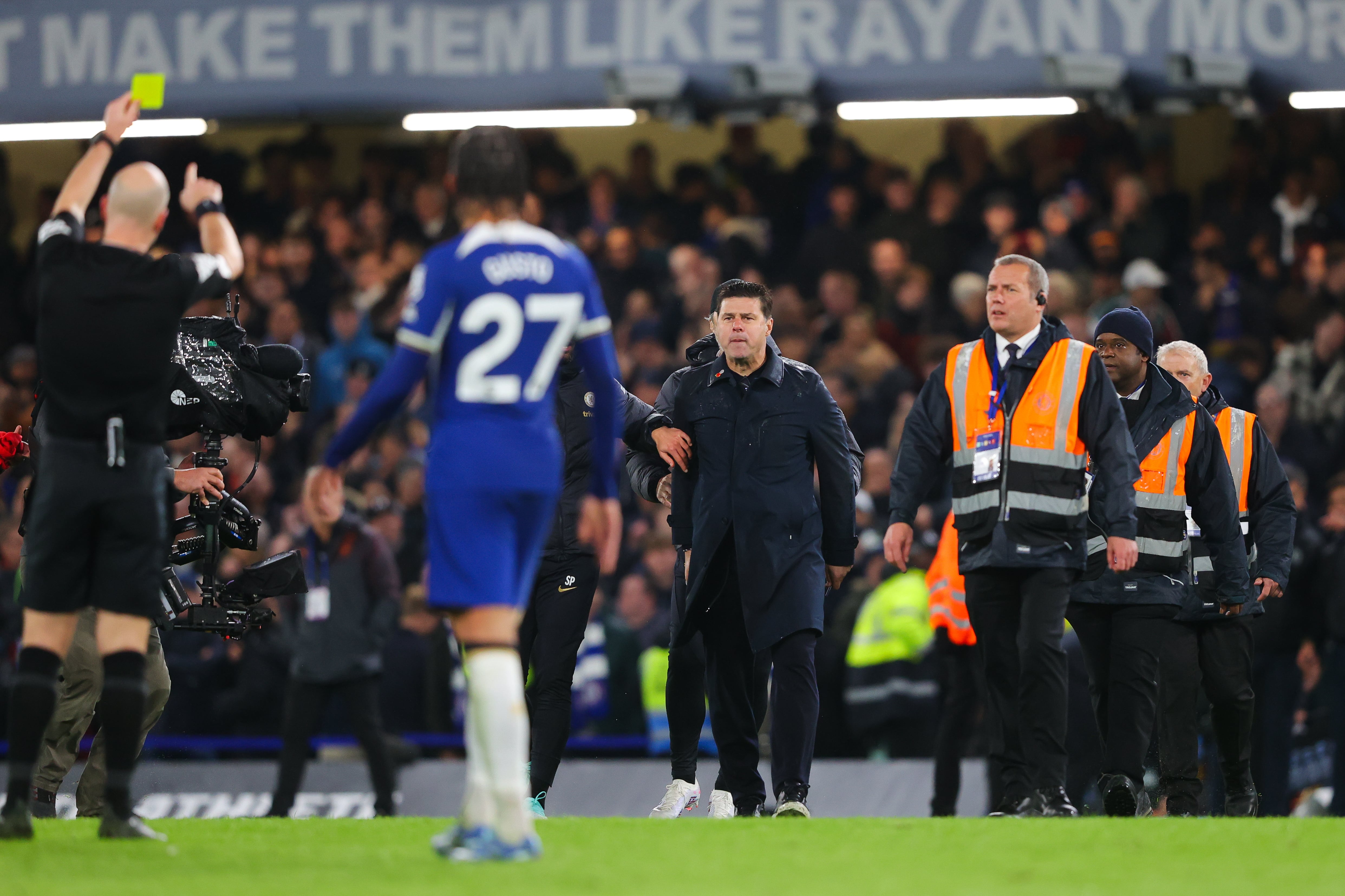 Mauricio Pochettino durante el partido de la Premier League entre el Chelsea y el Manchester City