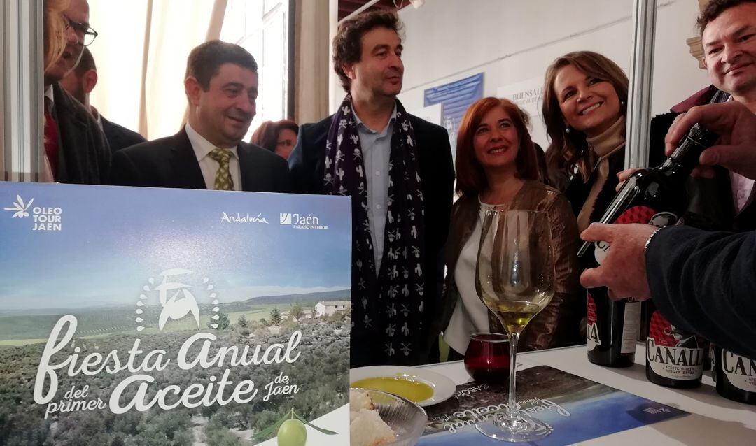 Diversas autoridades durante la anterior edición de la Fiesta Anual del primer Aceite de Jaén.