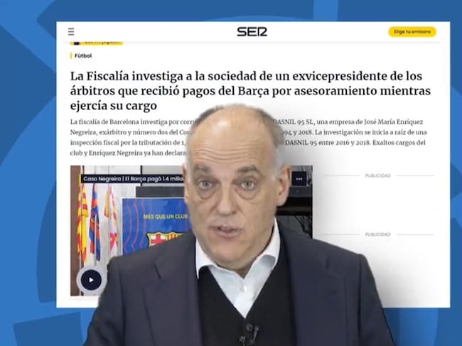 Javier Tebas, sobre la información de la SER, en el comunicado emitido por LaLiga.